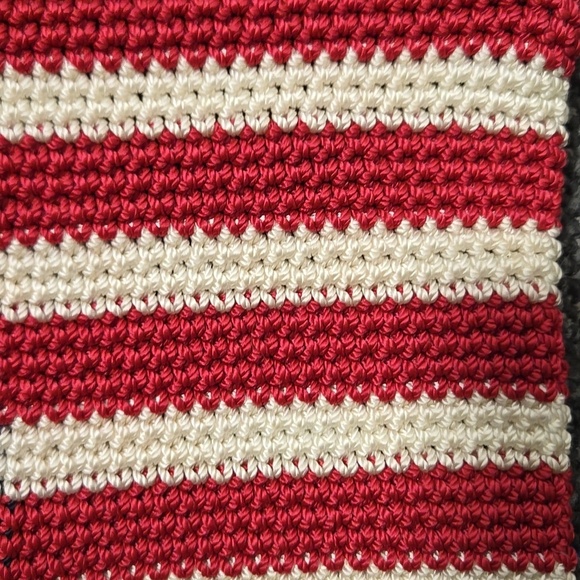 The SAK-Red/White/Blue Flag Crochet Knit Patriotic Shoulder Bag Satchel - Picture 5 of 16